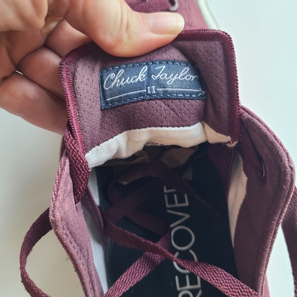 Converse All Star Shoes Chuck Taylor 2 Lunarlon Men Size 11 Burgundy - Picture 7 of 8